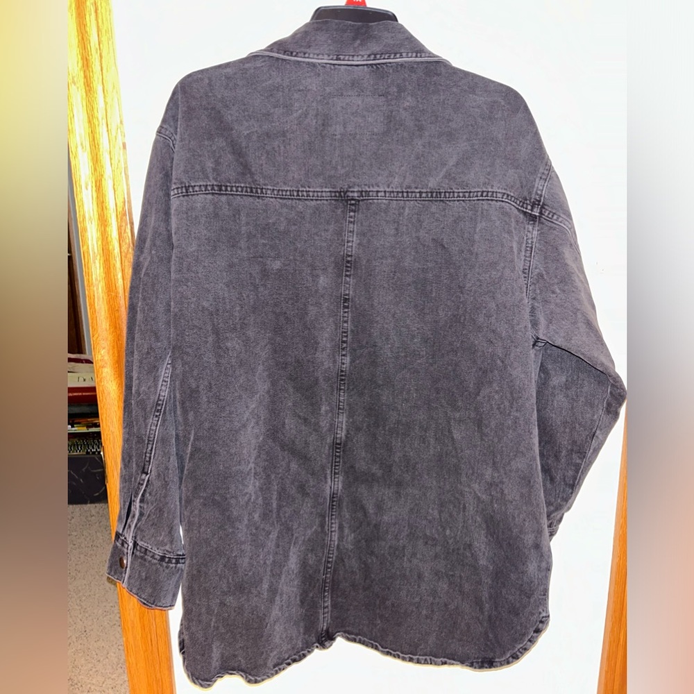 &Denim Black jeans Shacket Jacket - Picture 3 of 3